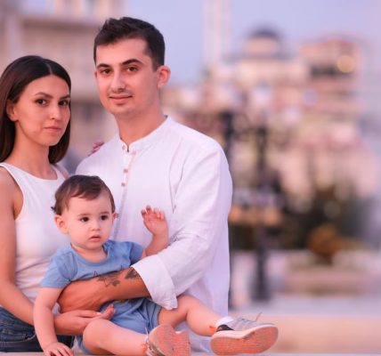Charming family enjoying a day outdoors in Ankara, capturing delightful emotions.